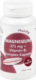 MediFit Magnesium 375 mg + Vitamin B-Komplex Kapseln, 60 Stück