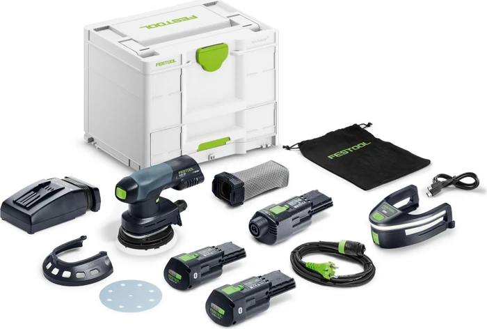 Festool ETSC 125 3.0 I-Set Akku-Exzenterschleifer inkl. Systainer + 2 Akkus 3.0Ah
