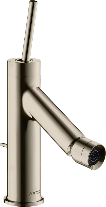 Hansgrohe Axor Starck Einhebel-Bidetmischer mit Pingriff und Zugstangen-Ablaufgarnitur polished nickel
