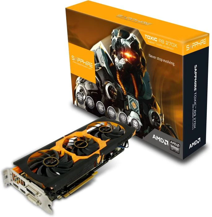 Sapphire Toxic Radeon R9 270X, 2GB GDDR5, 2x DVI, HDMI, DP, full retail