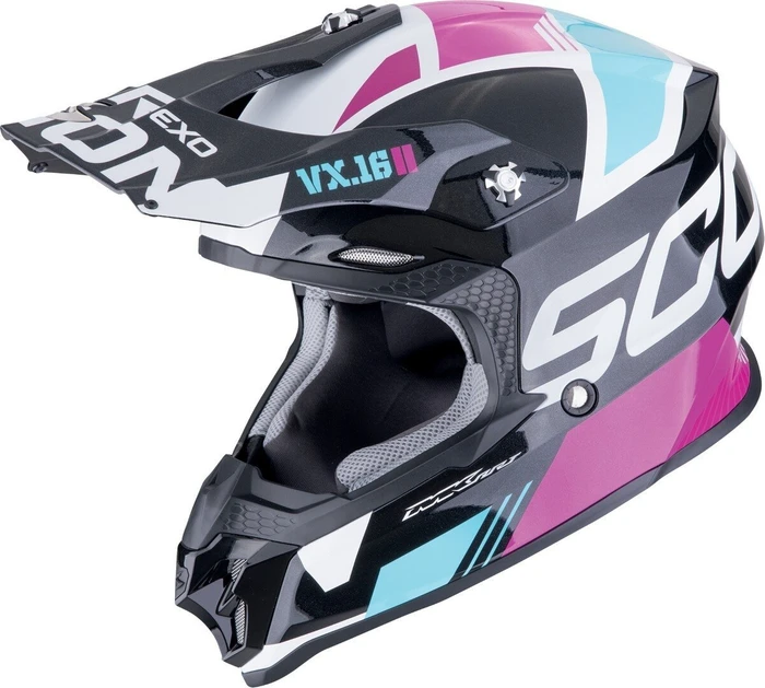 Scorpion VX-16 Evo Air Analog schwarz/weiß/blau/rosa