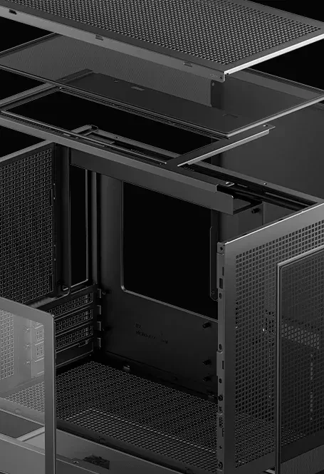 DeepCool CH160 Plus, schwarz, Glasfenster