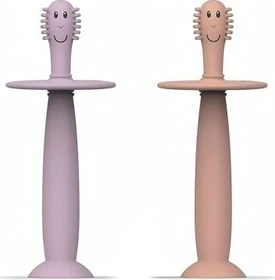Matchstick Monkey Baby Training Toothbrush dusty pink/lilac, 2 Stück