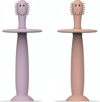 Matchstick Monkey Baby Training Toothbrush dusty pink/lilac, 2 Stück