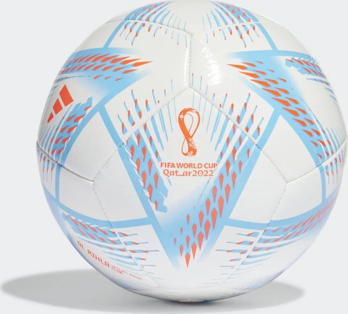 adidas Al Rihla FIFA WM 2022 Club Fußball white/pantone/solar red