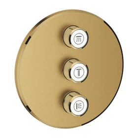Grohe Grohtherm SmartControl Kontrollfeld mit 3 Ventilen cool sunrise gebürstet