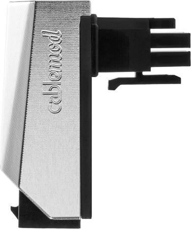 CableMod 12VHPWR Winkeladapter 90 Grad, Variante B, Sense-Pins an der Oberseite, silber