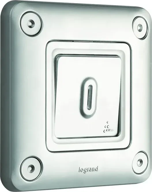 Legrand Soliroc Taster Schließer 1-polig IP55 IK10, grau