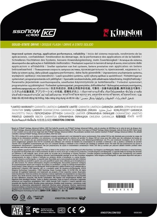 Kingston SSDNow KC400 512GB, 2.5" / SATA 6Gb/s