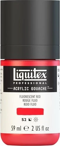 Liquitex Professional Acrylic Gouache fluorescent red, 59ml