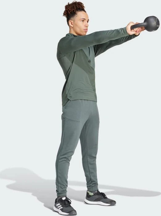 adidas Workout Quarter-Zip Funktionsshirt langarm legend ivy/black (Herren)