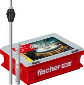 fischer TherMax 16/170 M12 HWK K Abstandsmontagesystem Schrauben/Dübel-Sortiment inkl. Werkzeugbox, 25 Stück