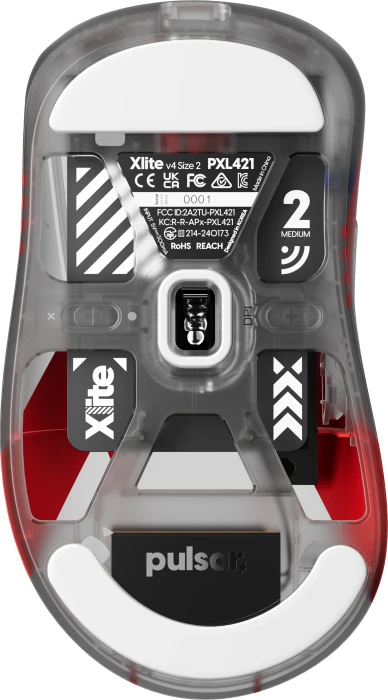 Pulsar Gaming Gears Xlite V4 Wireless Wireless T1 Limited Edition schwarz/rot, USB