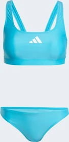 adidas 3-Streifen V-Back Bikini-Set lucid cyan/white (Damen)
