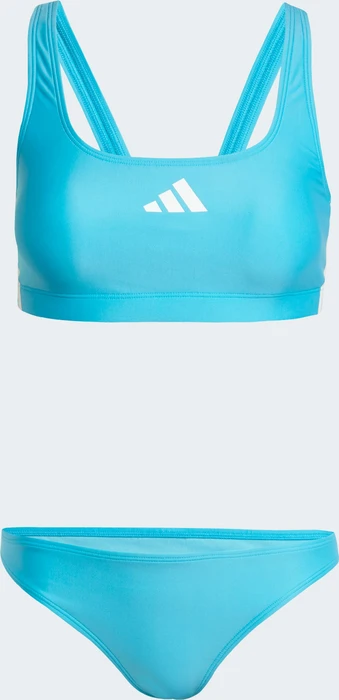 adidas 3-Streifen V-Back Bikini-Set lucid cyan/white (Damen)