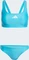 adidas 3-Streifen V-Back Bikini-Set lucid cyan/white (Damen) Vorschaubild