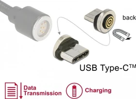 DeLOCK Magnetischer USB-C 2.0 Stecker für DeLOCK USB Daten- und Ladekabel, Adapterstecker