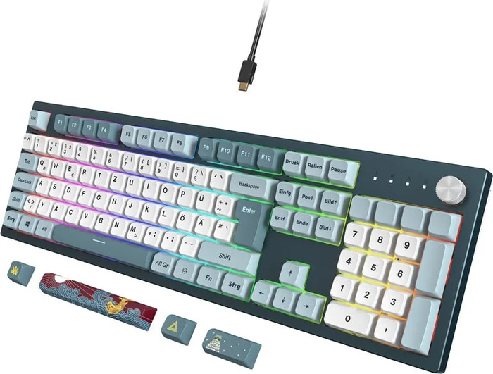 Montech MKey, Freedom, Fullsize, LEDs RGB, hot-swap, Gateron G Pro BROWN, USB, DE