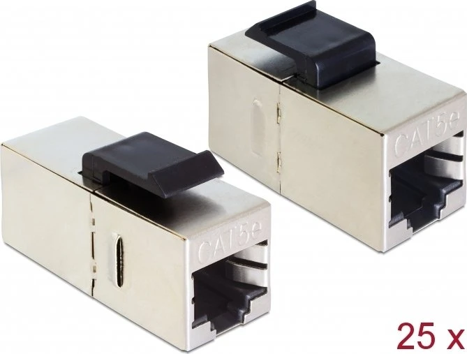 DeLOCK Keystone Modul RJ-45 Buchse via RJ-45 Buchse Cat5e, 25er-Pack