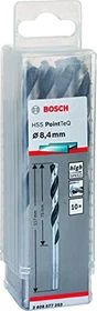 Bosch Professional HSS PointTeQ Spiralbohrer, 8.4x75x117mm, 10 Stück