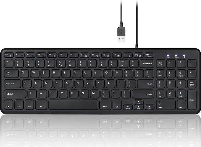 Perixx Periboard-213, schwarz, USB, US