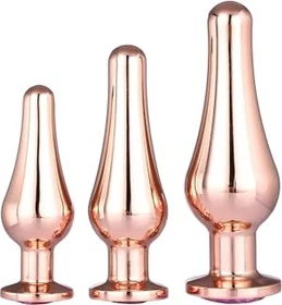 Dream Toys Gleaming Love Anal Plug-Set 12.7cm rosegold, 3-tlg.