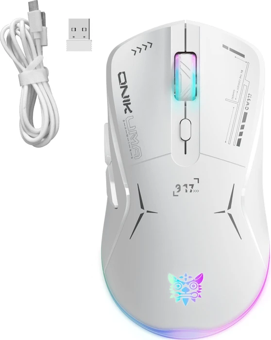 Onikuma CW917 Wireless Gaming Mouse weiß, USB