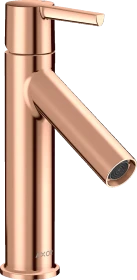 Hansgrohe Axor Starck Einhebel-Waschtischmischer 100 mit Hebelgriff und Ablaufgarnitur polished red gold