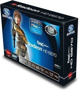 Sapphire Radeon HD 6870 FleX, 1GB GDDR5, 2x DVI, HDMI, 2x mDP, full retail