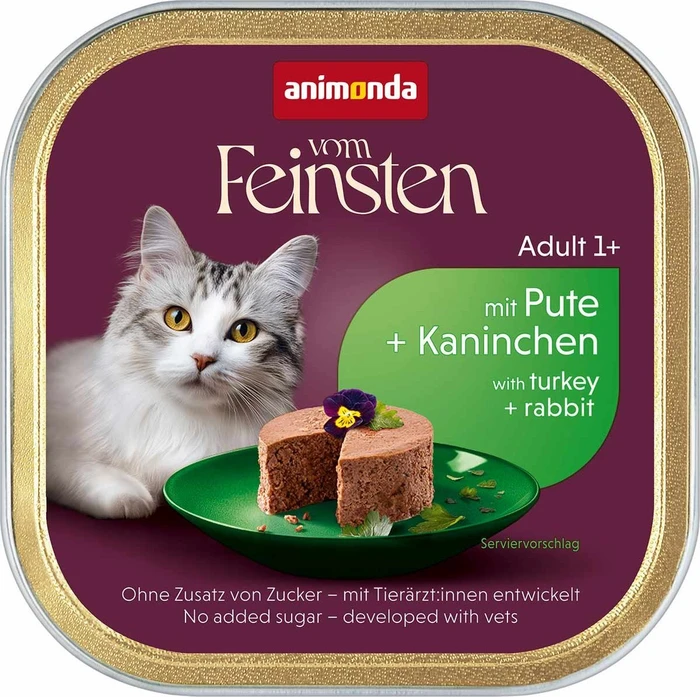 animonda Vom Feinsten Adult Pute + Kaninchen, 600g (6x 100g)
