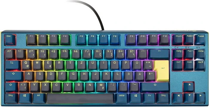 Ducky One 3 DayBreak TKL PBT blau, LEDs RGB, MX RGB BLACK, USB, DE