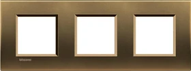 Bticino Livinglight Abdeckrahmen 3-fach, bronze