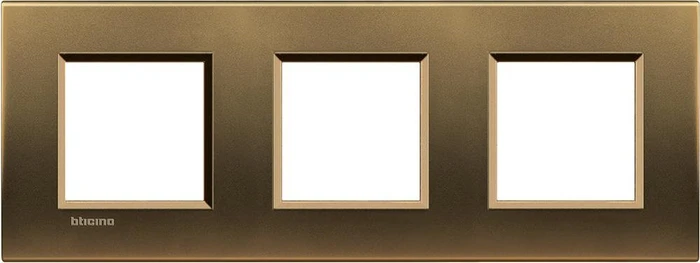 Bticino Livinglight Abdeckrahmen 3-fach, bronze