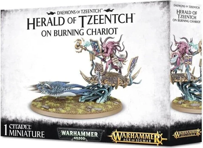 Games Workshop Warhammer Age of Sigmar - Disciples of Tzeentch - Fateskimmer Herald of Tzeentch on Burning Chariot