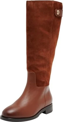 Tommy Hilfiger Stud Leather Long Boot cognac brown (Damen)