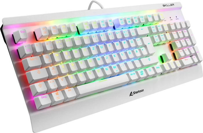 Sharkoon Skiller SGK3, LEDs RGB, White, Kailh BLUE, USB, DE
