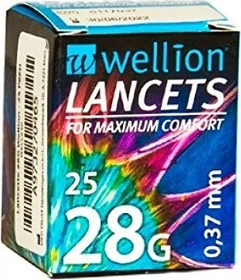 Wellion 28G Lanzetten, 25 Stück