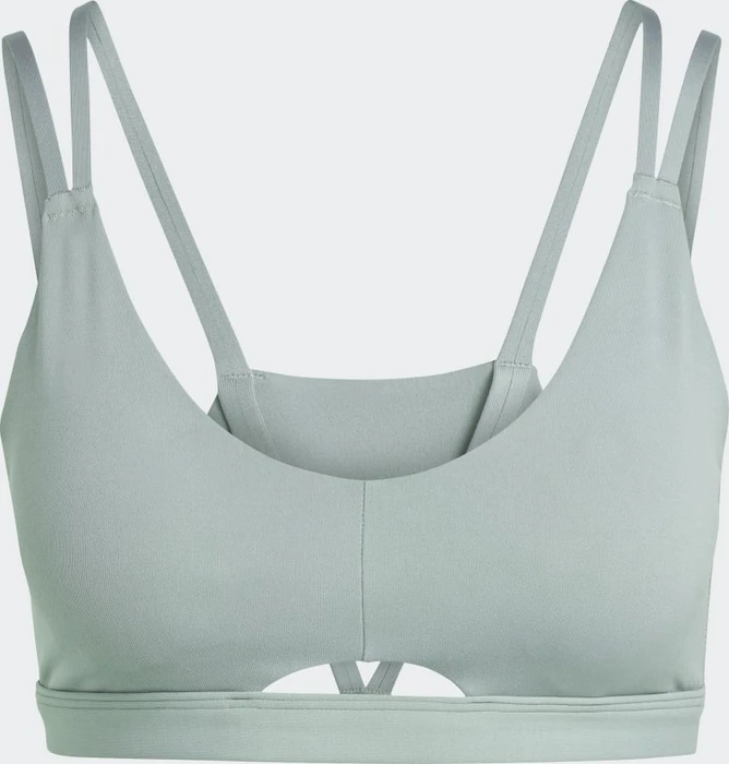 adidas Yoga Studio Luxe Light-Support Sport-BH silver green (Damen)
