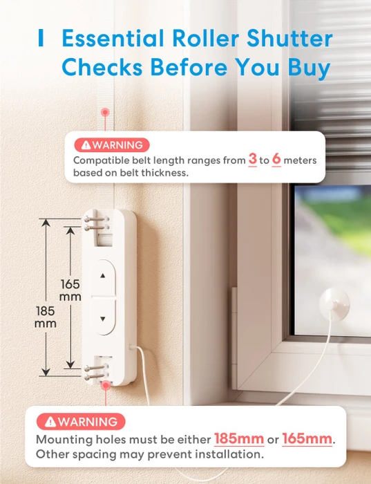 Meross Matter Rolladen Gurtwickler Elektrisch Unterputz, Smart Home Rolladenantrieb