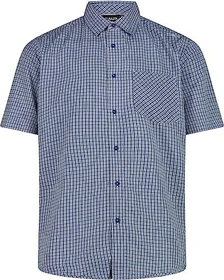 CMP Karomuster Hemd kurzarm dusty blue/stone (Herren)