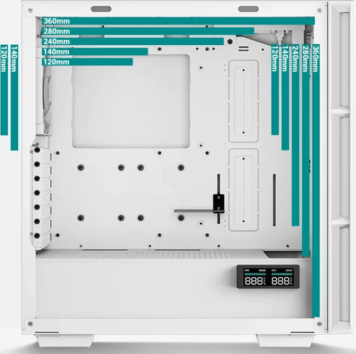 DeepCool CH560 Digital WH, weiß, Glasfenster