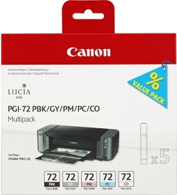 Canon Tinte PGI-72PBK/GY/PM/PC/CO photo Multipack