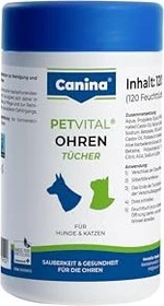 Canina Petvital Ohrentücher, 120 Stück