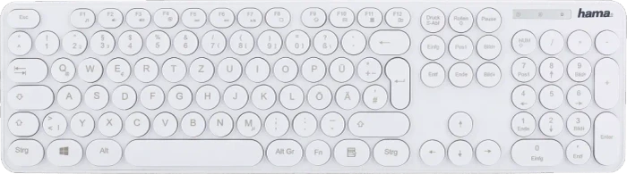 Hama KC-500 Tastatur weiß, USB, DE