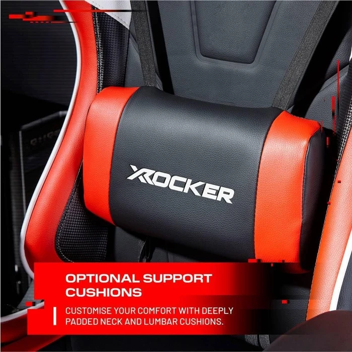 X Rocker Agility Esports Gamingstuhl, rot/schwarz