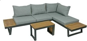Garden Pleasure Felice Lounge-Set grau, 3-tlg.