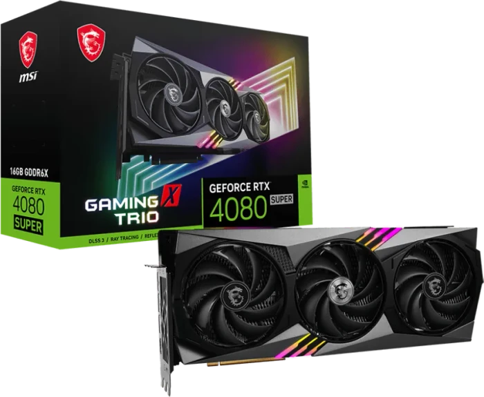 MSI GeForce RTX 4080 SUPER 16G Gaming X Trio, 16GB GDDR6X, HDMI, 3x DP