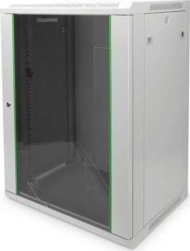 Digitus Professional Dynamic Basic Serie Wandschrank 16HE, Sicherheitsglastür, IP2X, grau, 450mm tief
