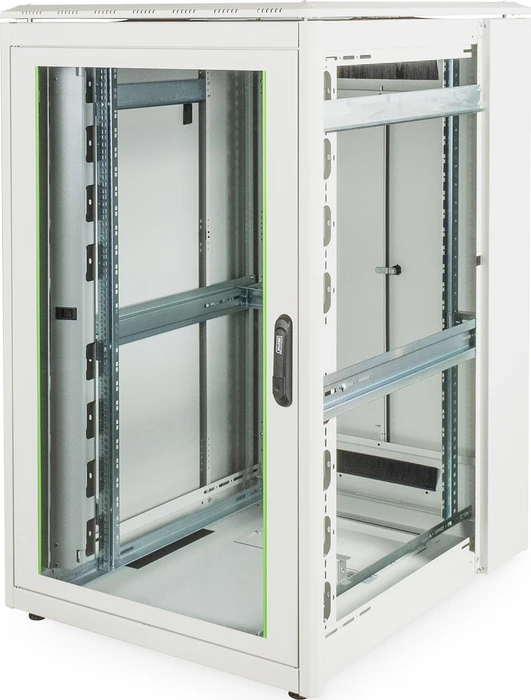 Digitus Professional Unique Serie Serverschrank 26HE, Sicherheitsglastür, IP2X, grau, 1000mm tief