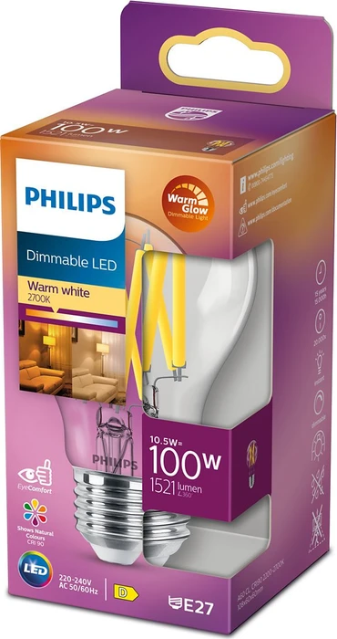 Philips Classic LED Birne E27 10.5-100W/WW